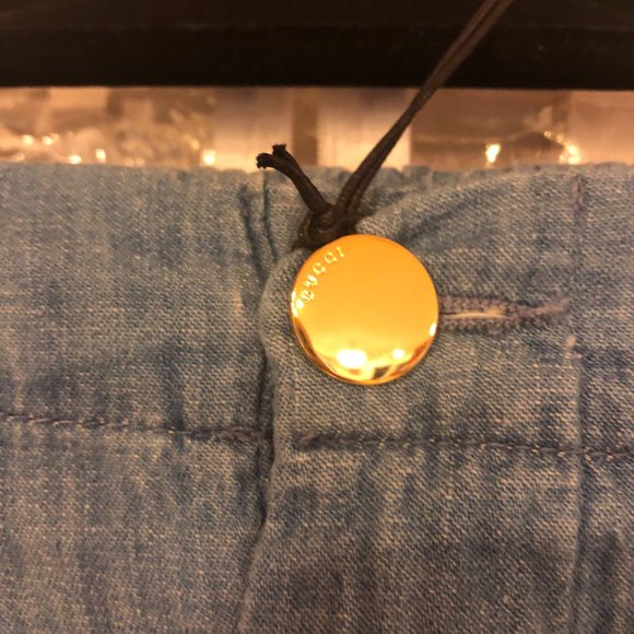 Gucci Button Fly Shorts in Blue - Picture 2 of 6